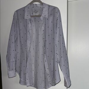 Rails Navy and White Striped Shirt